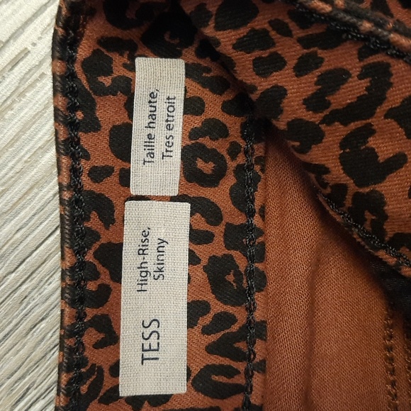 Mavi Tess brown & black high rise skinny leopard animal print jeans, NWT - Picture 11 of 14